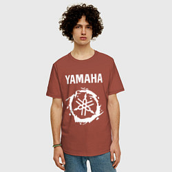 Футболка оверсайз мужская YAMAHA ЯМАХА МОТОСПОРТ, цвет: кирпичный — фото 2