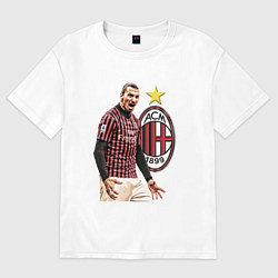 Мужская футболка оверсайз Zlatan Ibrahimovic Milan Italy