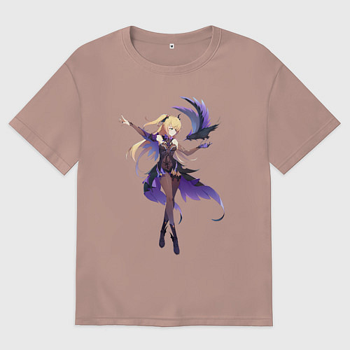 Мужская футболка оверсайз Великая Фишль и Оз / Пыльно-розовый – фото 1