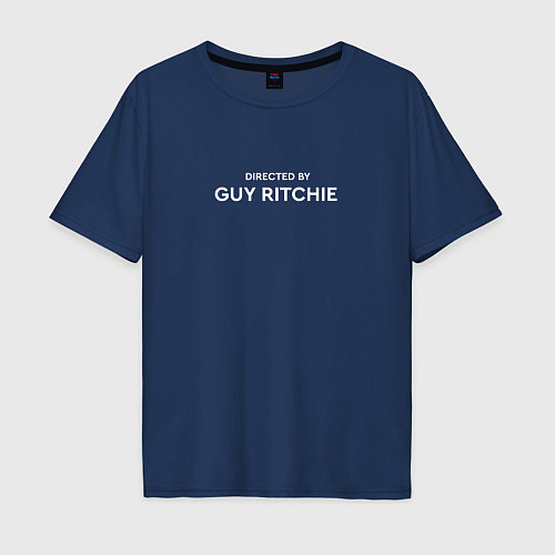 Мужская футболка оверсайз Карты, деньги, два ствола Directed by Guy Ritchie / Тёмно-синий – фото 1