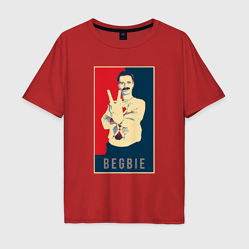 Мужская футболка оверсайз Begbie / Красный – фото 1