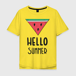 Футболка оверсайз мужская HELLO SUMMER, цвет: желтый