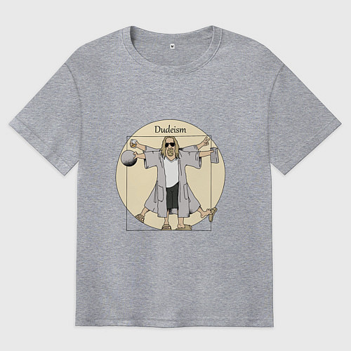 Мужская футболка оверсайз DUDEISM Большой Лебовский / Меланж – фото 1