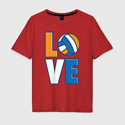 Мужская футболка оверсайз Love Volleyball