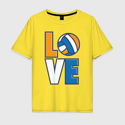 Мужская футболка оверсайз Love Volleyball