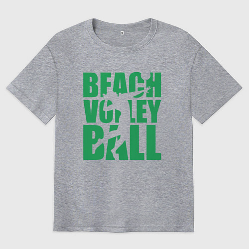 Мужская футболка оверсайз Beach Volleyball / Меланж – фото 1