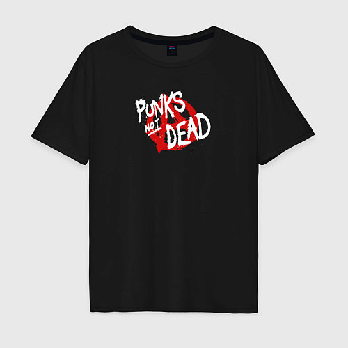 Мужская футболка оверсайз Punk’s Not Dead / Черный – фото 1