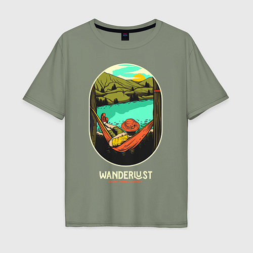 Мужская футболка оверсайз Прекрасные виды / Авокадо – фото 1