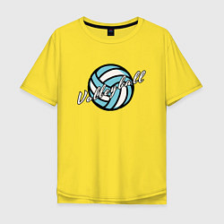 Футболка оверсайз мужская Sport - Volleyball, цвет: желтый
