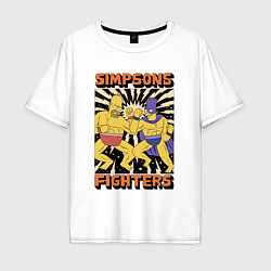 Мужская футболка оверсайз Simpsons fighters