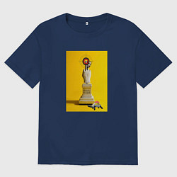 Футболка оверсайз мужская Дали Pop art, цвет: тёмно-синий