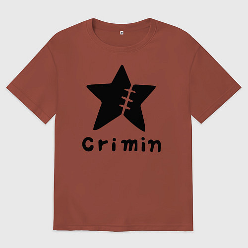 Мужская футболка оверсайз Crimin бренд One Piece / Кирпичный – фото 1