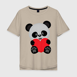 Мужская футболка оверсайз Love Панда