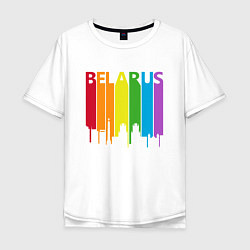 Футболка оверсайз мужская Belarus Color, цвет: белый