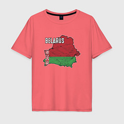 Мужская футболка оверсайз Belarus Map