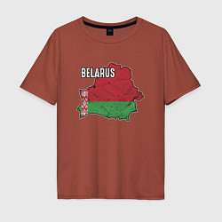 Мужская футболка оверсайз Belarus Map