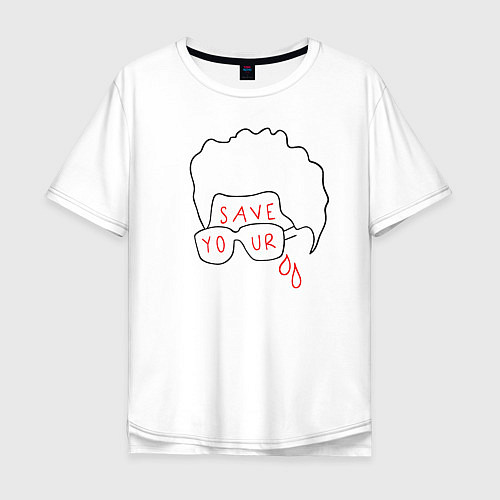 Мужская футболка оверсайз Save Your Tears - The Weeknd / Белый – фото 1