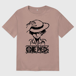 Мужская футболка оверсайз Луффи пират Соломенной шляпы
