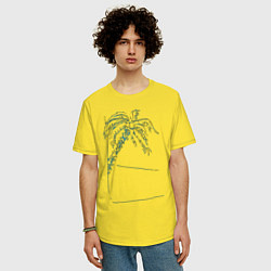 Футболка оверсайз мужская Пальма, цвет: желтый — фото 2