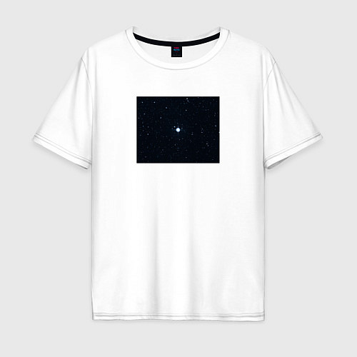 Мужская футболка оверсайз Космос / Белый – фото 1