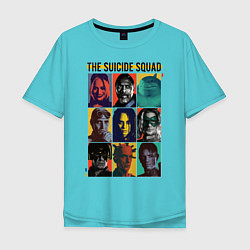 Футболка оверсайз мужская The Suicide Squad, цвет: бирюзовый
