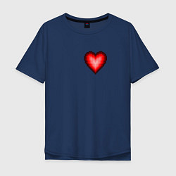 Мужская футболка оверсайз Пиксельное Сердце