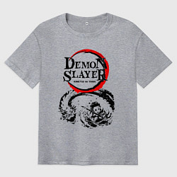 Футболка оверсайз мужская Зенитцу Kimetsu No Yaiba Z, цвет: меланж