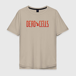 Мужская футболка оверсайз Dead cells logo text