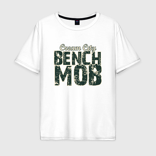 Мужская футболка оверсайз Milwaukee Bench Mob / Белый – фото 1