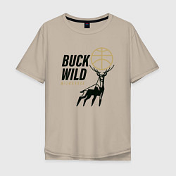 Футболка оверсайз мужская Buck Wild, цвет: миндальный