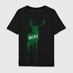 Мужская футболка оверсайз NBA - Bucks
