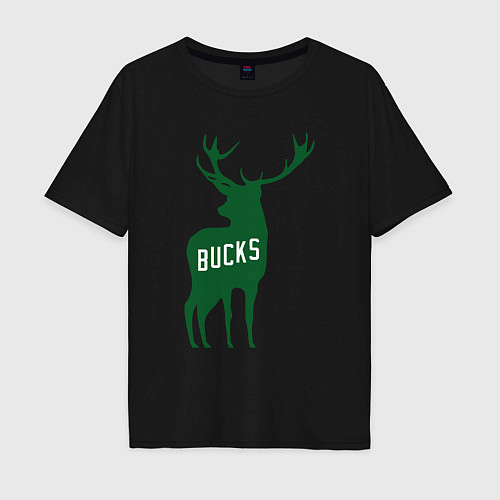 Мужская футболка оверсайз NBA - Bucks / Черный – фото 1