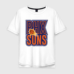 Футболка оверсайз мужская PHX Suns, цвет: белый