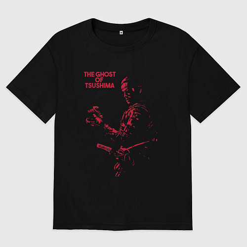 Мужская футболка оверсайз Ghost of Tsushim Призрак Цусима Z / Черный – фото 1