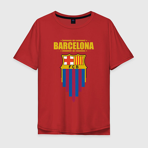 Мужская футболка оверсайз Барселона Испания / Красный – фото 1