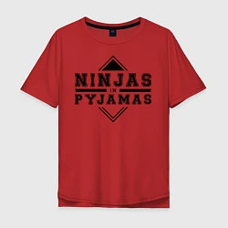 Футболка оверсайз мужская Ninjas In Pyjamas, цвет: красный