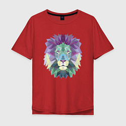 Футболка оверсайз мужская Lion, цвет: красный