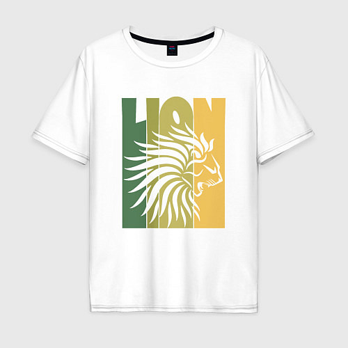 Мужская футболка оверсайз Jamaica Lion / Белый – фото 1