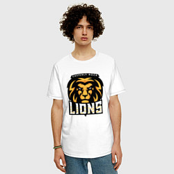 Футболка оверсайз мужская Lions, цвет: белый — фото 2