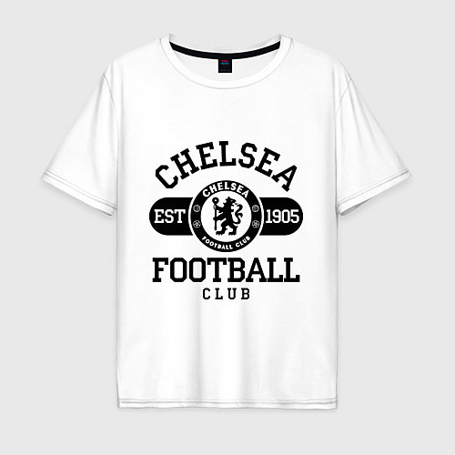 Мужская футболка оверсайз Chelsea Football Club / Белый – фото 1