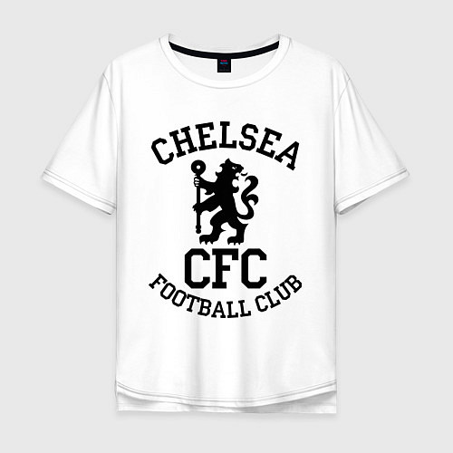 Мужская футболка оверсайз Chelsea CFC / Белый – фото 1