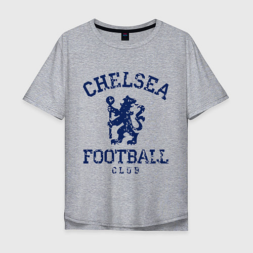 Мужская футболка оверсайз Chelsea FC: Lion / Меланж – фото 1