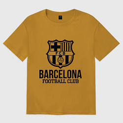 Футболка оверсайз мужская Barcelona FC, цвет: горчичный