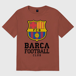 Футболка оверсайз мужская Barcelona Football Club, цвет: кирпичный