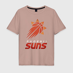 Футболка оверсайз мужская Suns Basketball, цвет: пыльно-розовый