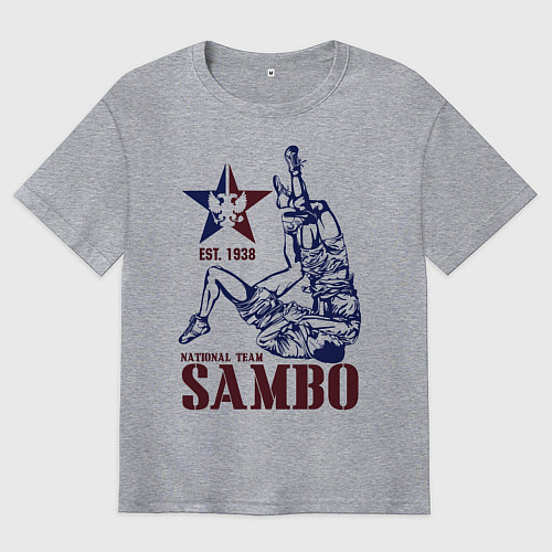 Мужская футболка оверсайз САМБО / Меланж – фото 1