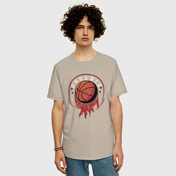 Футболка оверсайз мужская NBA - Suns, цвет: миндальный — фото 2