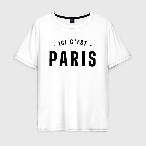 Мужская футболка оверсайз ICI CEST PARIS МЕССИ / Белый – фото 1