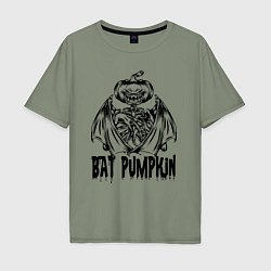 Футболка оверсайз мужская Bat pumpkin, цвет: авокадо