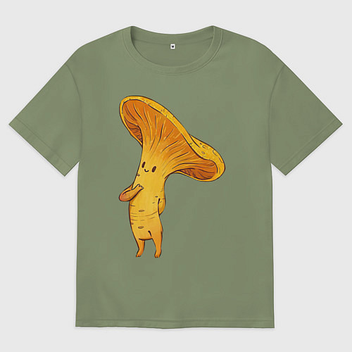 Мужская футболка оверсайз Лисичка / Авокадо – фото 1